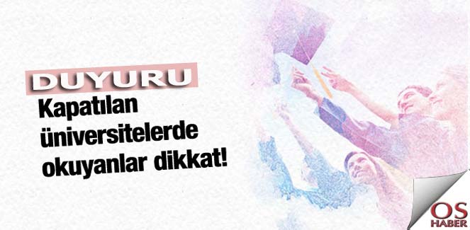 Kapanan Üniversitelerin Optisyenlik Programı Öğrencileri İçin Önemli Duyuru