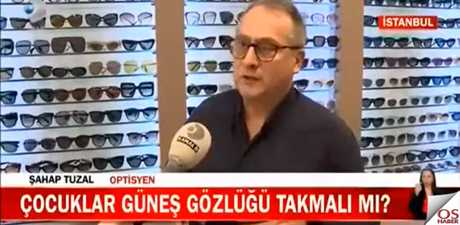 Çocuklarda güneş gözlüğü takmalı!